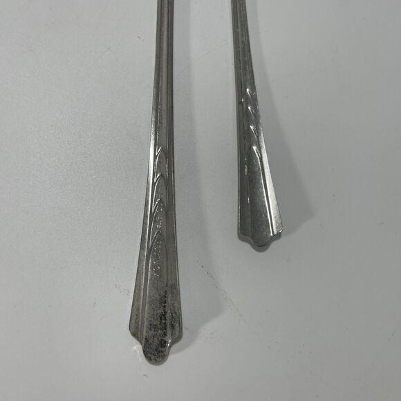 Lot of 2 Vtg EKCO Stainless USA Serving Cocktail Fork Mid-Century Flatware - Picture 5 of 6